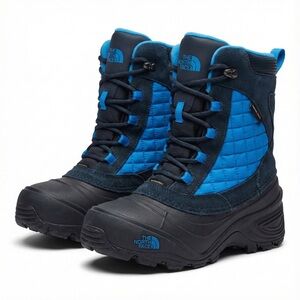 The North Face Youth Tsumoru Thermoball Waterproof Snow Boots Blue Black Size 3